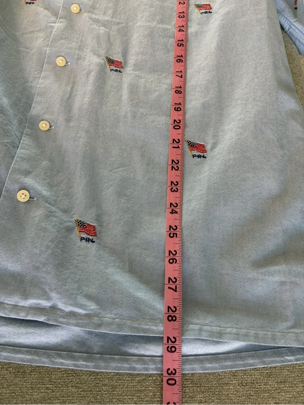 Polo Ralph Lauren Classic Fit Short Sleeve  Oxford Camp Shirt Size XL Blue